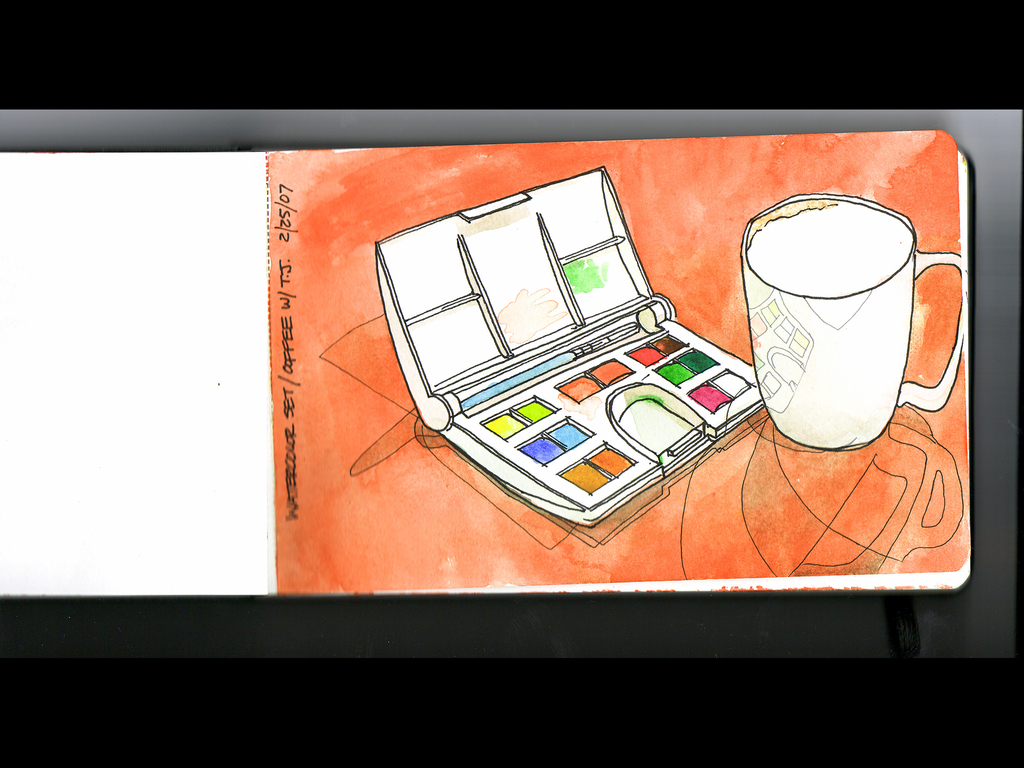 Watercolor Set/Coffee with T.J.